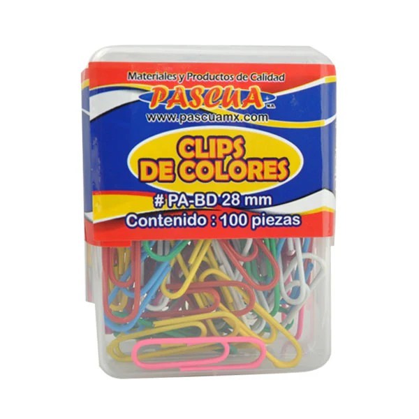 CLIPS 28MM. CJA. COL. SURT. C100 PZ. PASCUA E.10 C.240